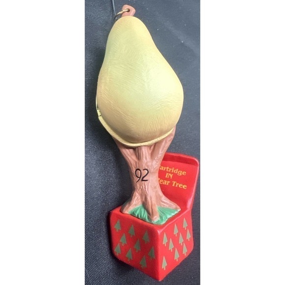 HALLMARK Ornament Partridge IN a Pear Tree 1992 Bird Wearing Underwear Opens K1 - Picture 2 of 6